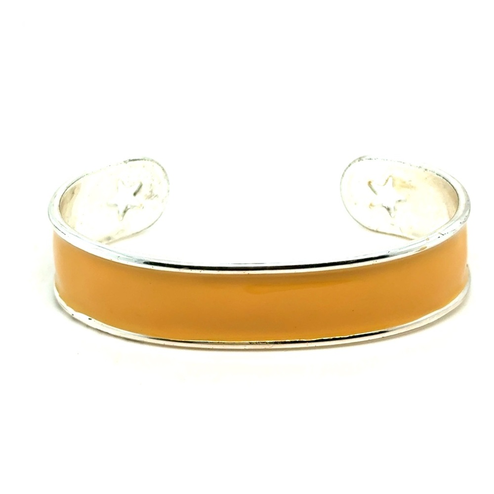 GAP Yellow Enamel Silver-Trim‎ Star Cuff Bracelet (c1)
